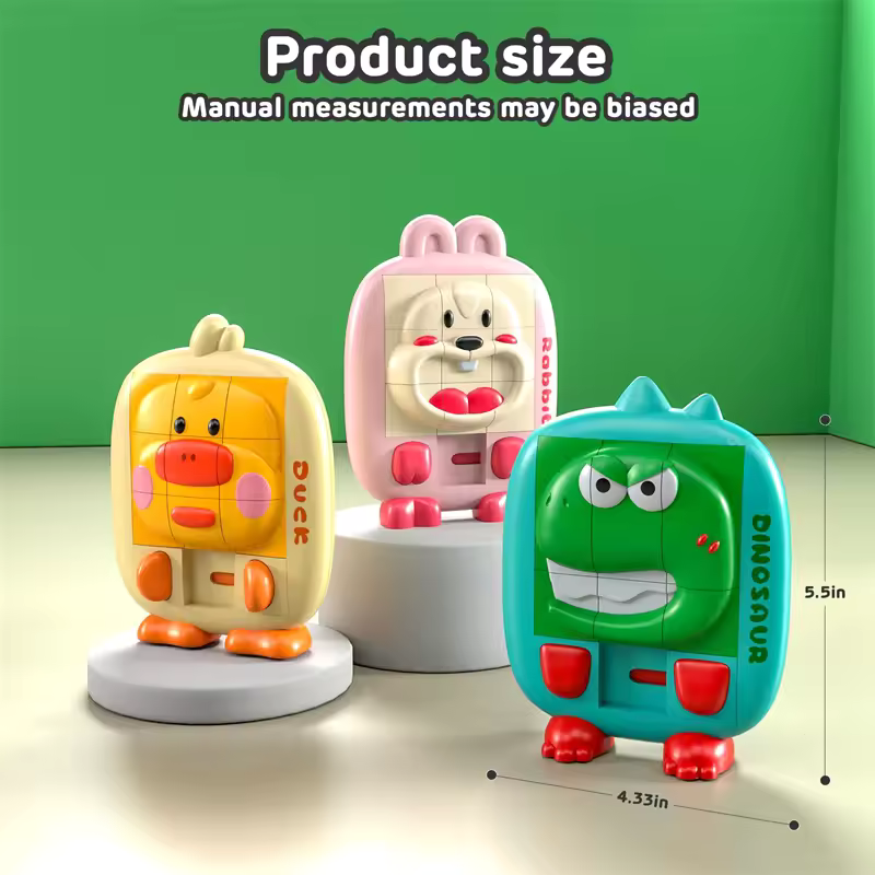 3D Animal Sliding Puzzle Toy