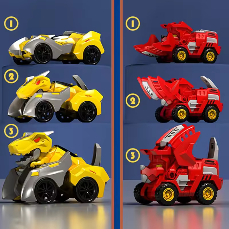 2-in-1 Transforming Dinosaur Car Toy