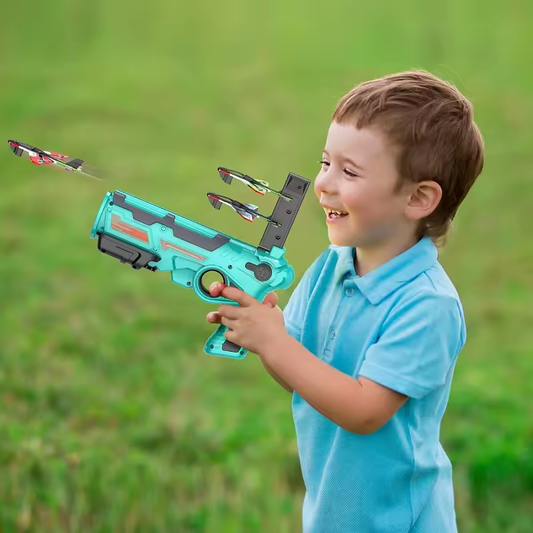 Foam Airplane Launcher Toy Kids