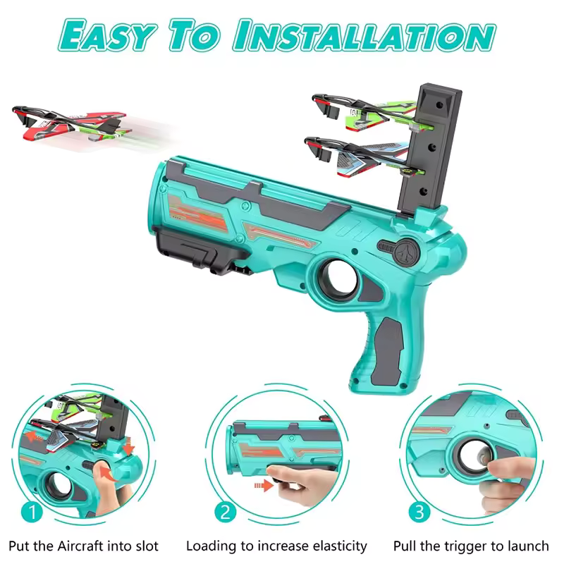 Foam Airplane Launcher Toy Kids